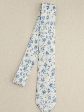 Revelry Chiffon Floral Print Tie (French Blue Posey) (6)